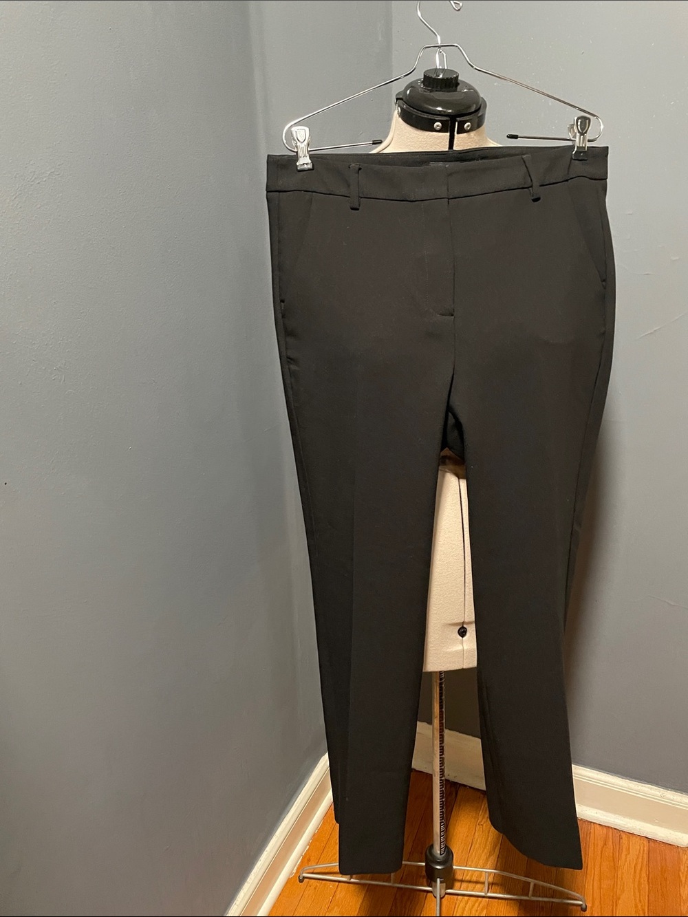 MaxMara Black Tailored Straight-Leg Trousers Size-12 NWOT